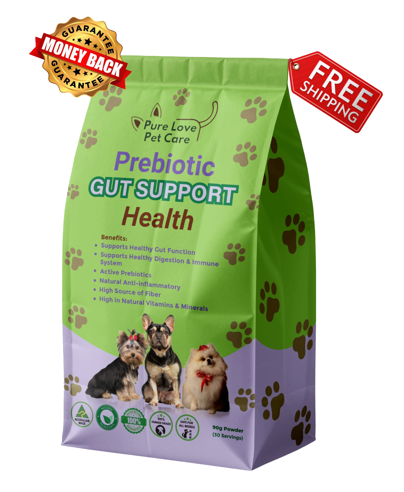 Prebiotic Gut Support — Daily Digestive Boost for Dogs