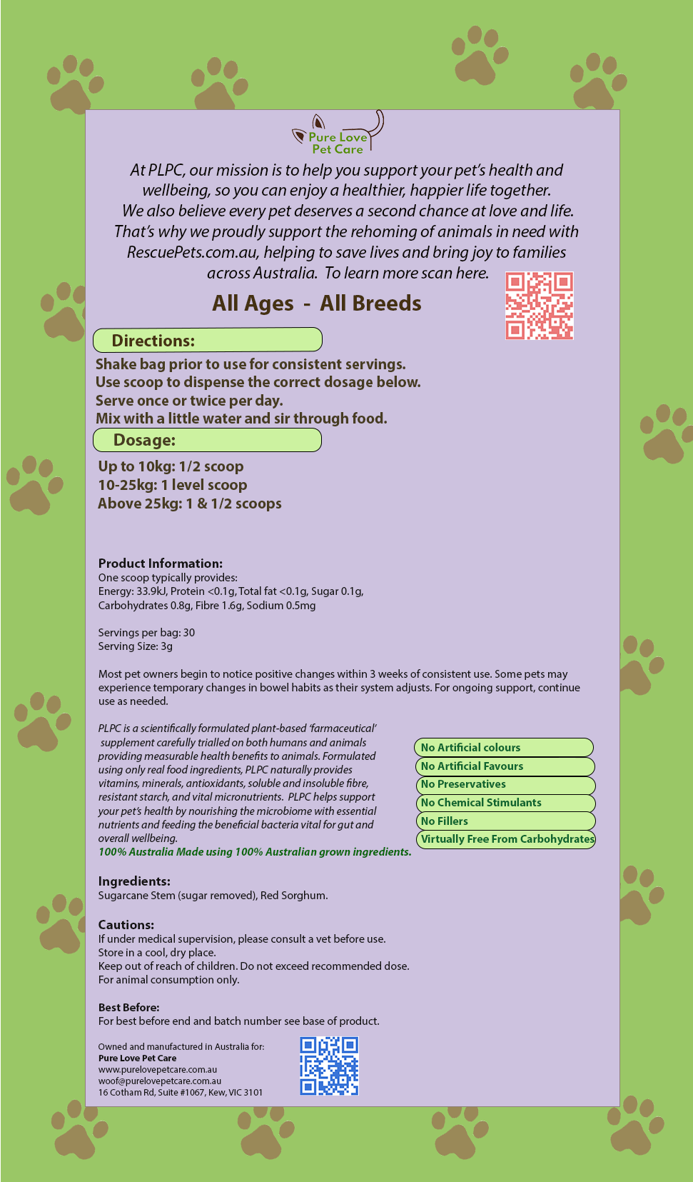 Prebiotic Gut Support — Daily Digestive Boost for Dogs