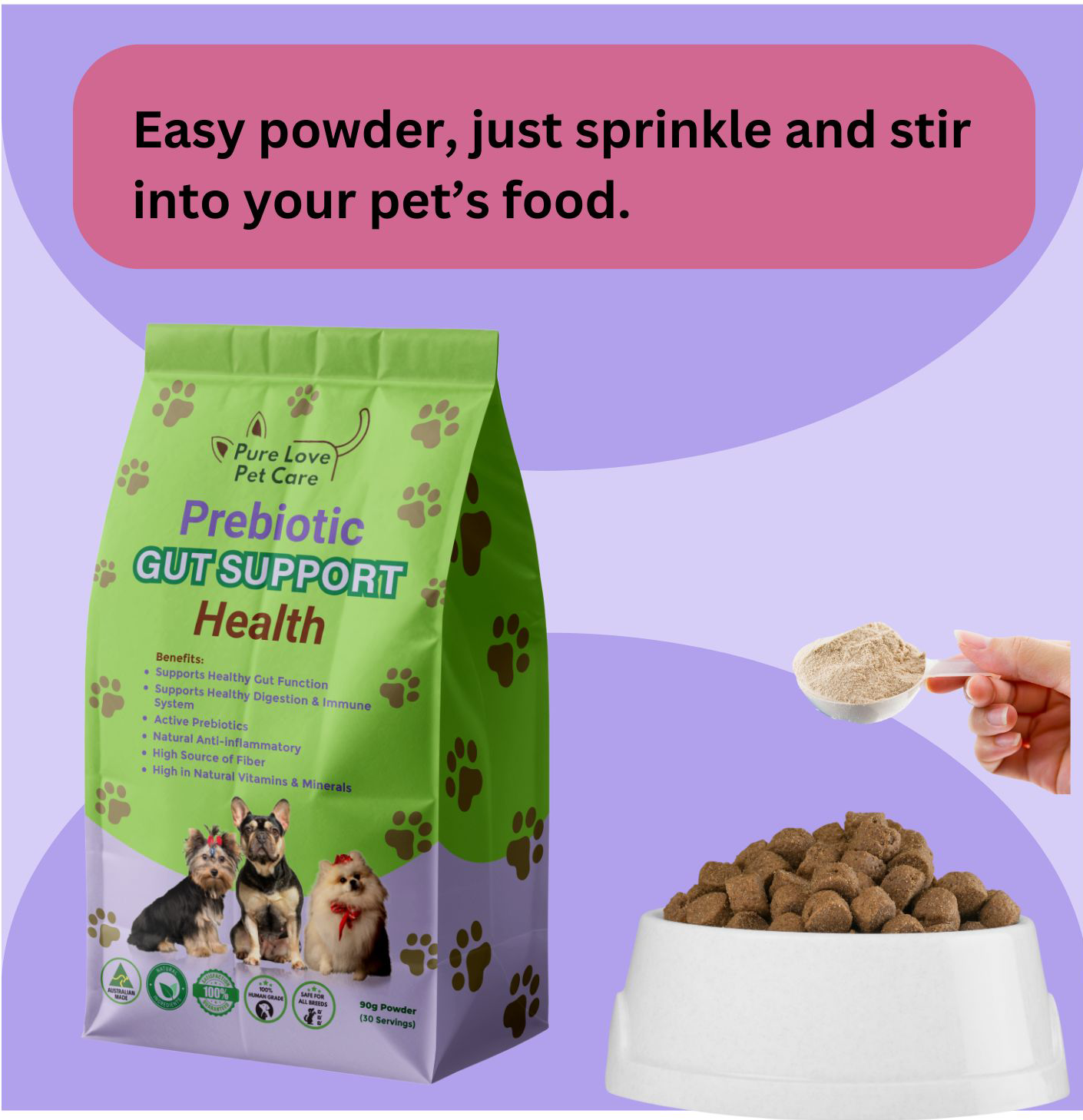Prebiotic Gut Support — Daily Digestive Boost for Dogs