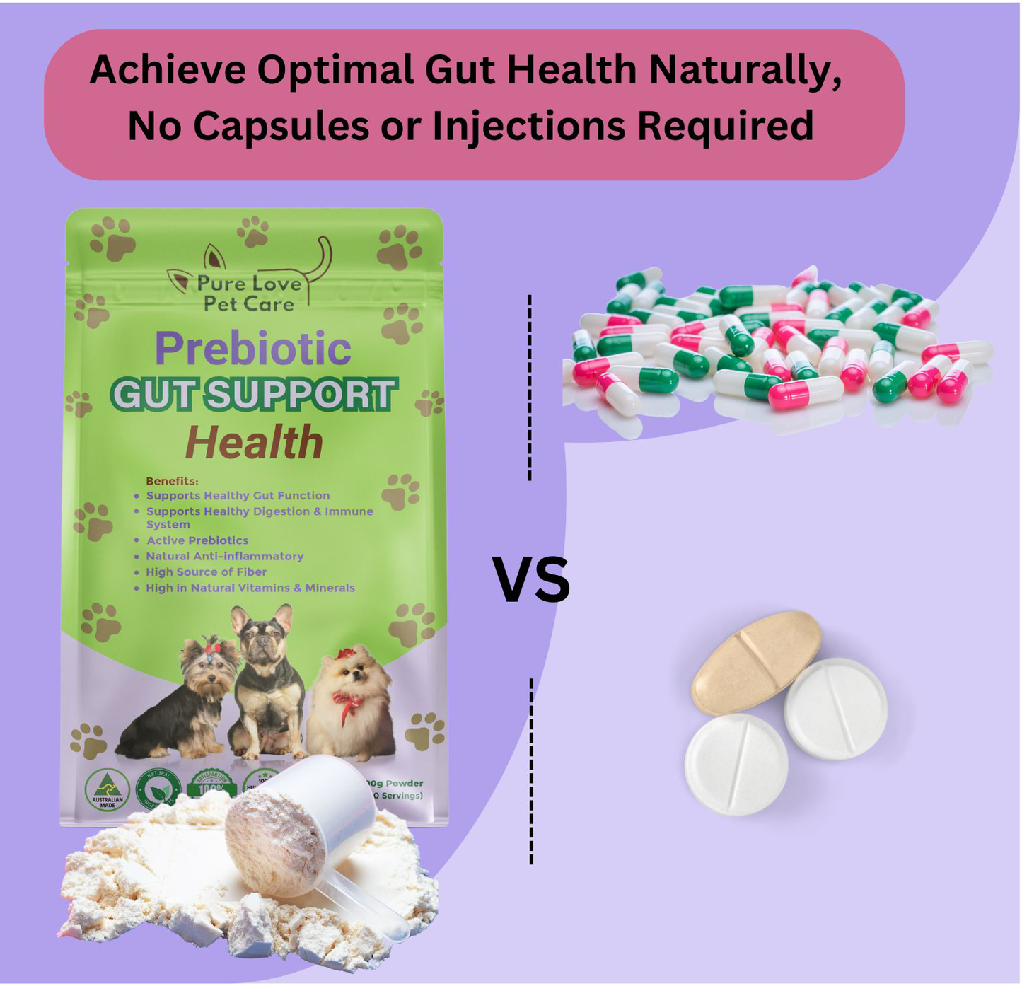 Prebiotic Gut Support — Daily Digestive Boost for Dogs